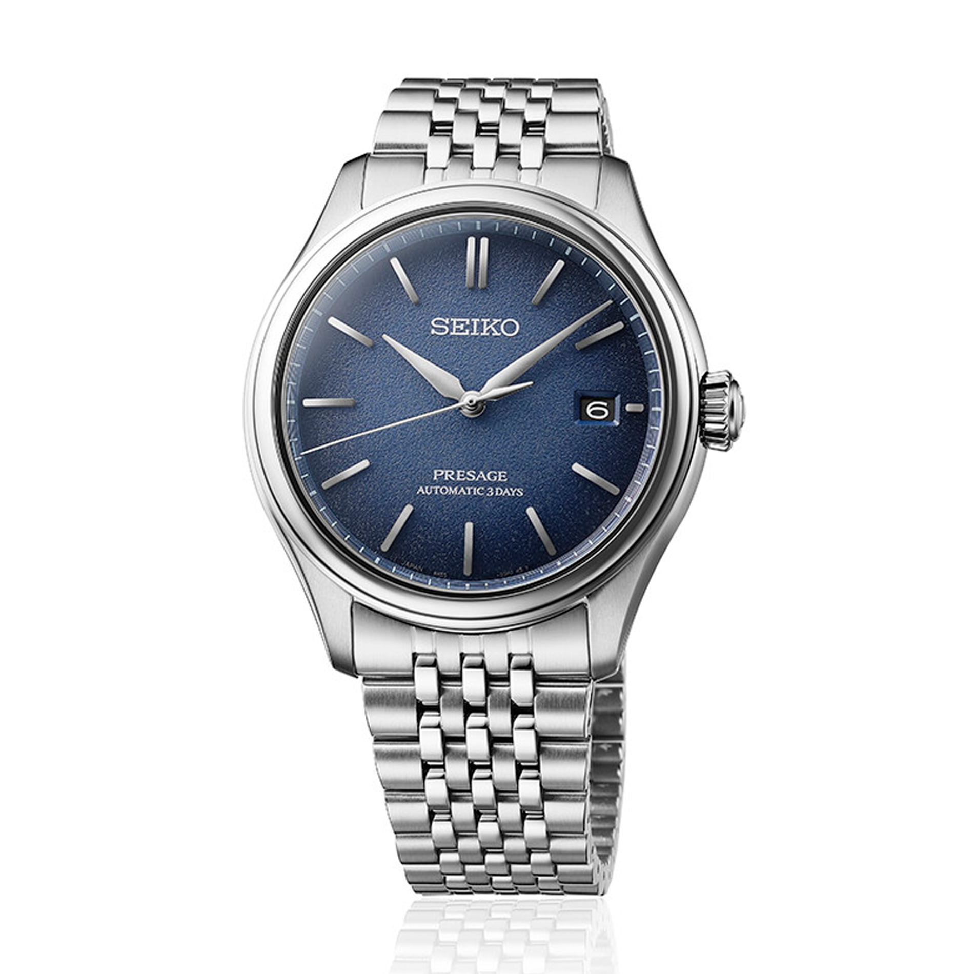 Seiko Presage Automatic Classic SPB525J1 med mørkebrun urskive og stållænke
