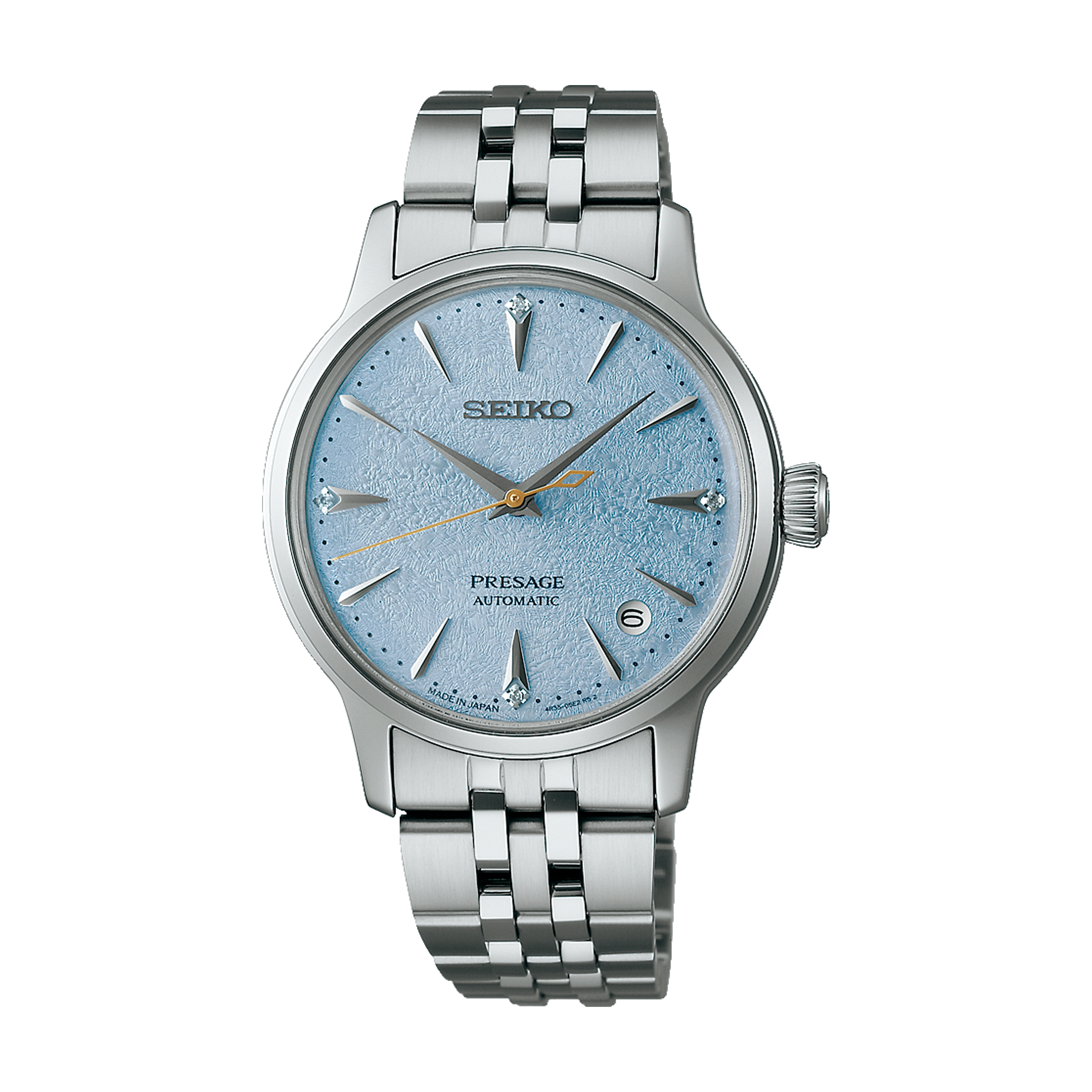 Seiko Presage Automatic Cocktail SRPL61J1 dameur med lysegrøn tekstureret urskive og stållænke