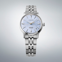Seiko Presage Automatic Cocktail SRPL61J1 dameur med lysegrøn tekstureret urskive og stållænke