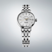 Seiko Presage Cocktail Time Automatic SRE017J1 dameur med sølvhvid urskive, datovisning og stållænke