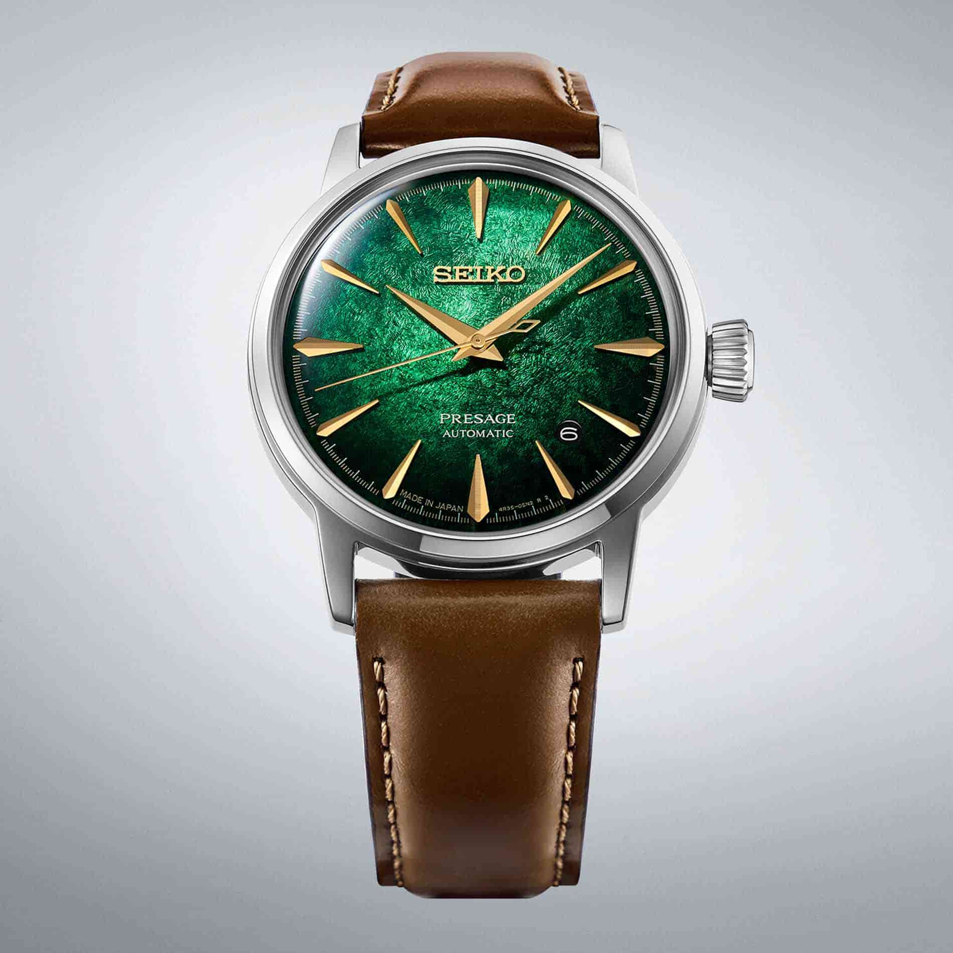 Seiko Presage HCB002J1 med groen Mint Mist-inspireret urskive