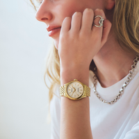 Seiko Presage Automatic Classic SPB524J1 med champagnefarvet skive og guldfarvet stållænke