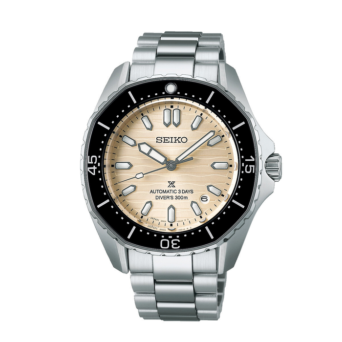 Seiko Prospex Automatic Diver's SPB481J1 dykkerur med champagnefarvet urskive og sort dykkerkrans