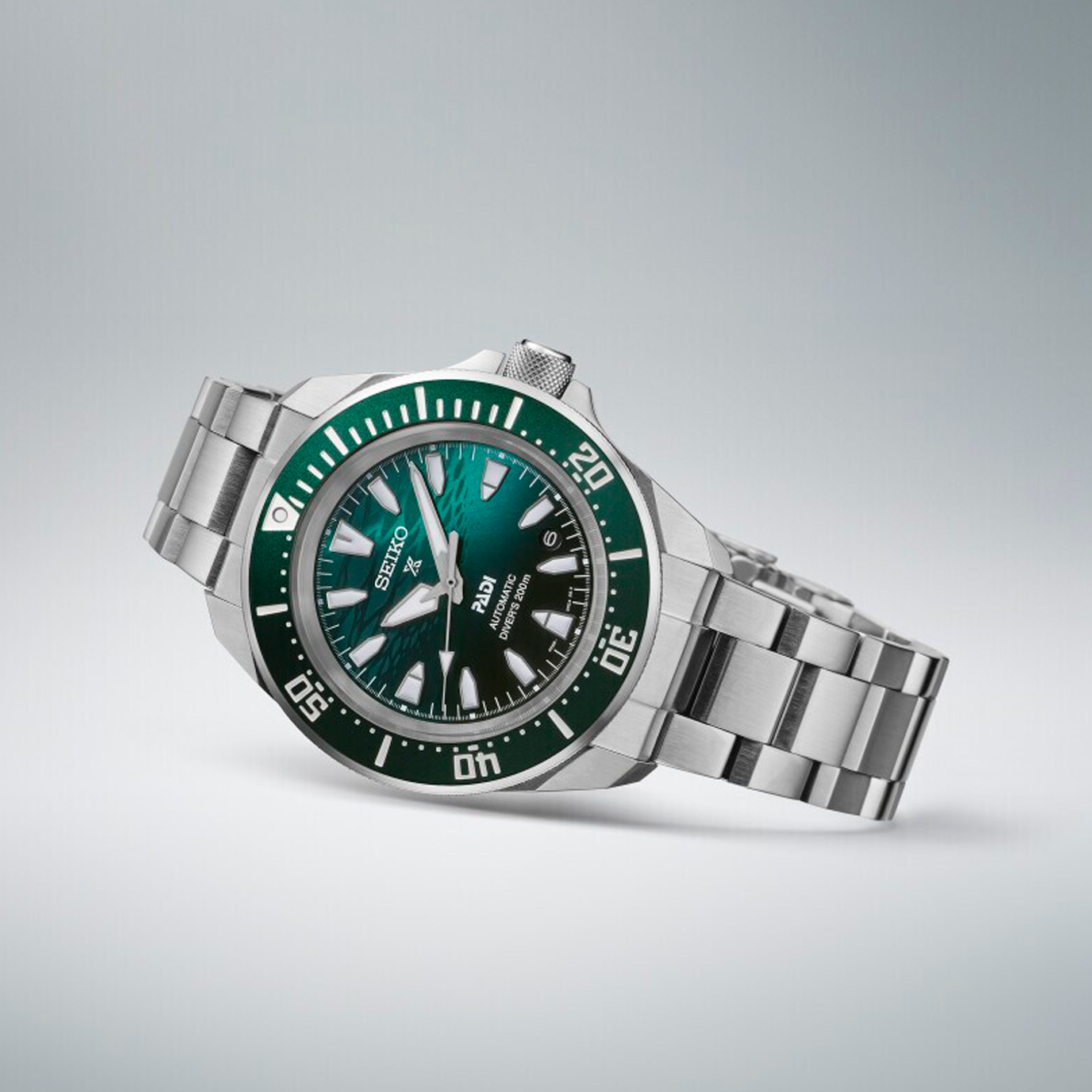 Seiko Prospex PADI Diver automatisk herreur med drejekrans og stållænke