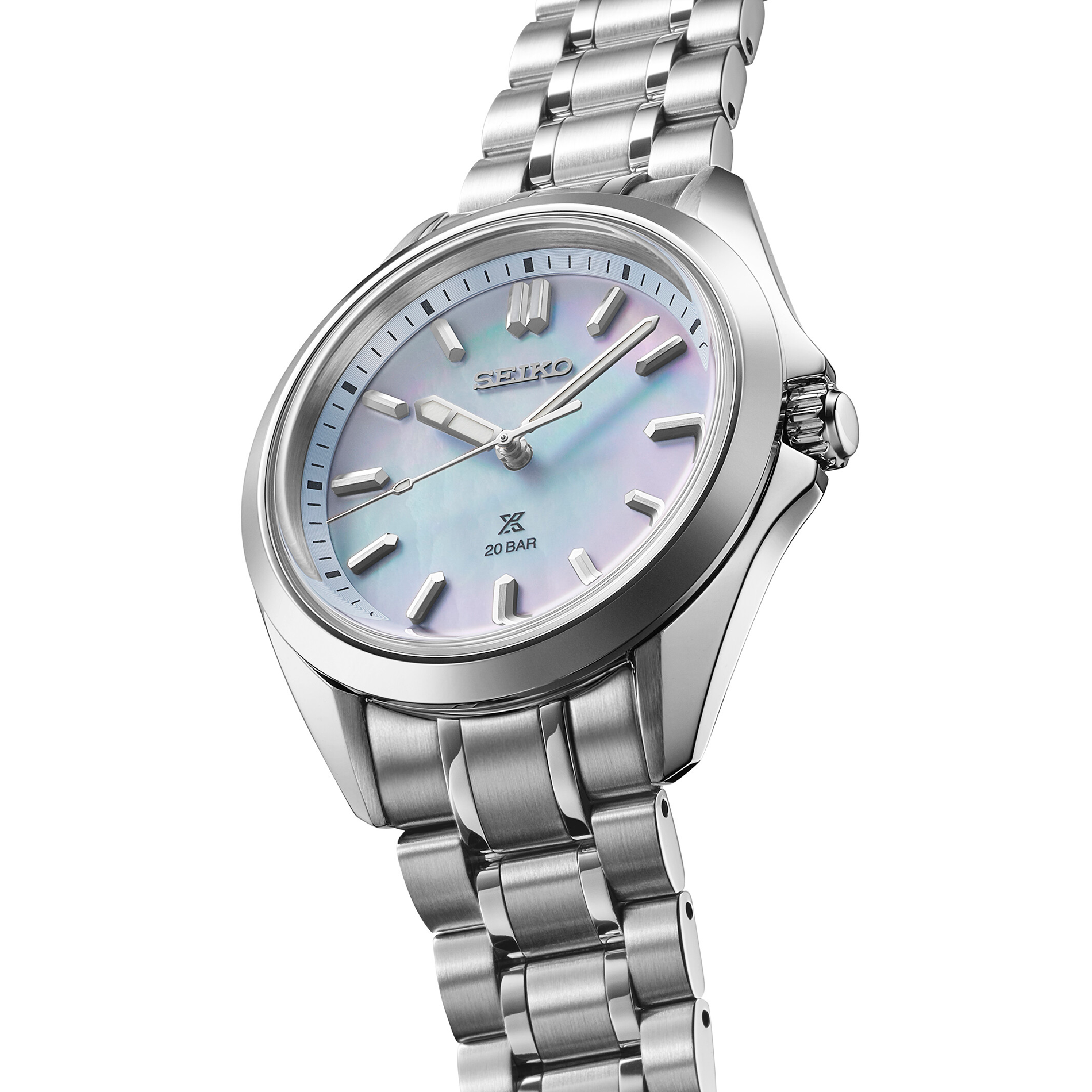 Seiko Prospex Sea SUR607J1 dameur med perlemorsskive og stållænke