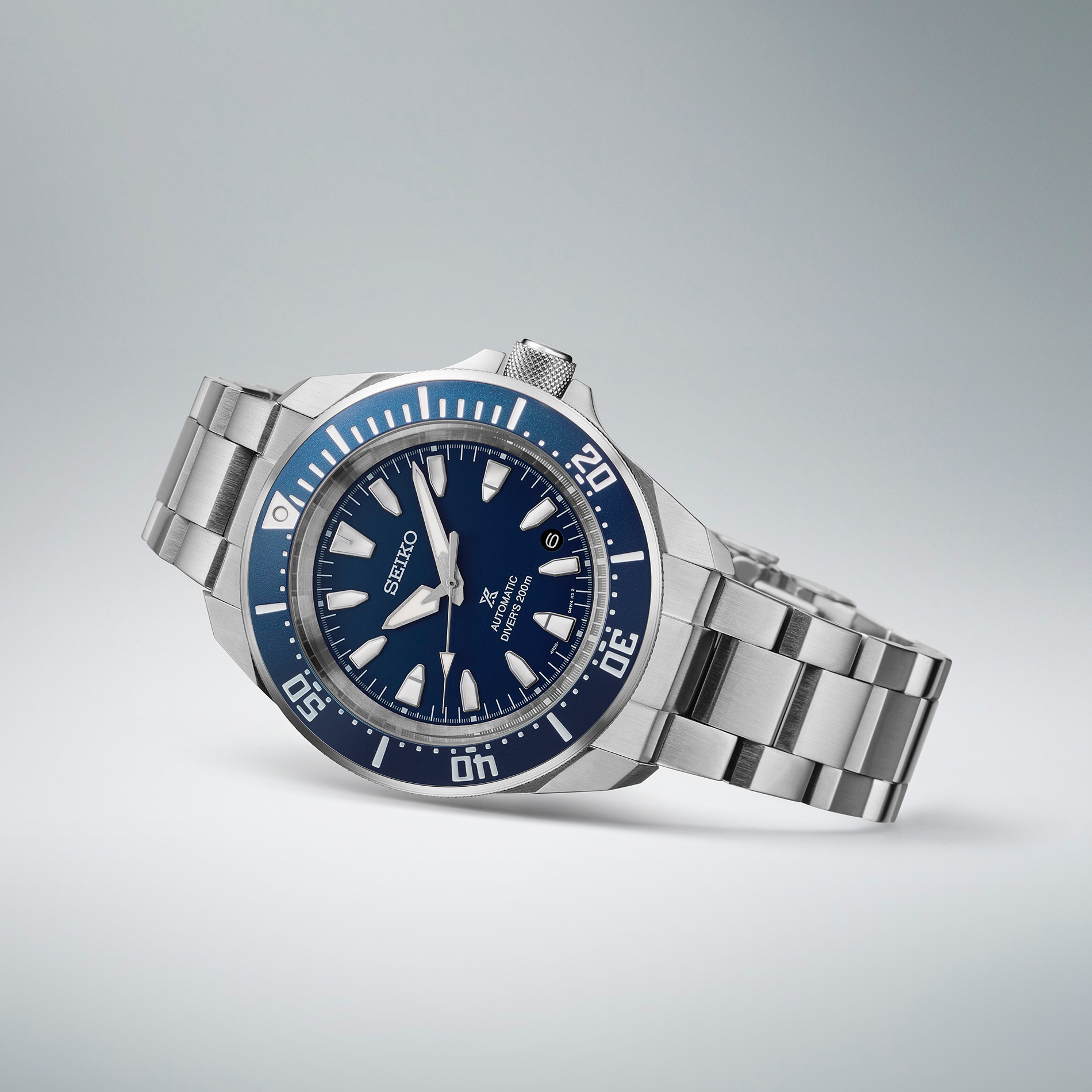 Seiko Prospex Sea SRPL51K1 med blå urskive og stållænke