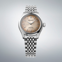 Seiko Presage SPB523J1 med champagnefarvet urskive og stållænke