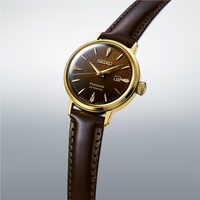 Seiko Presage Cocktail Time SRE020J1 med brun urskive og læderrem