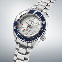 Seiko Prospex SEA 1968 Heritage Automatic GMT Diver’s SPB519J1 dykkerur med blå krans og stållænke