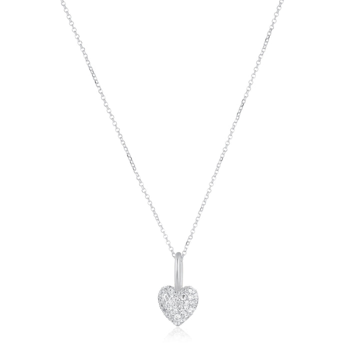 Sølv halskæde med hjertevedhæng besat med zirkonia fra Sif Jakobs