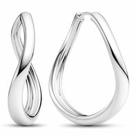 Sif Jakobs Infinito Pianura Grande øreringe i 925 sterling sølv med snoet design