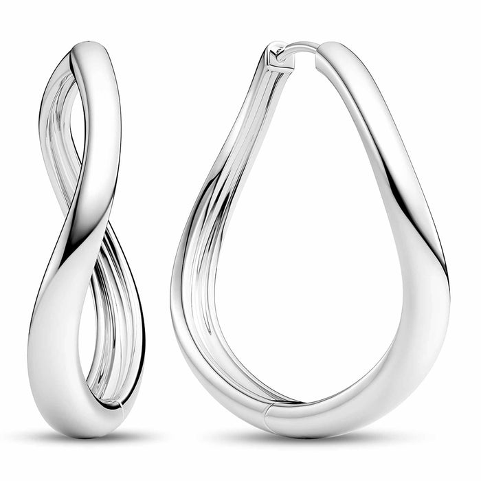 Sif Jakobs Infinito Pianura Grande øreringe i 925 sterling sølv med snoet design