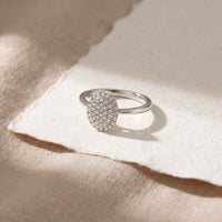Sille ring i 18 karat hvidguld med 0,19 ct hvide diamanter