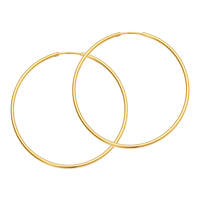 Sistie 2nd Hoop Basic creoler i forgyldt stål med klassisk rundt design på 60 mm.