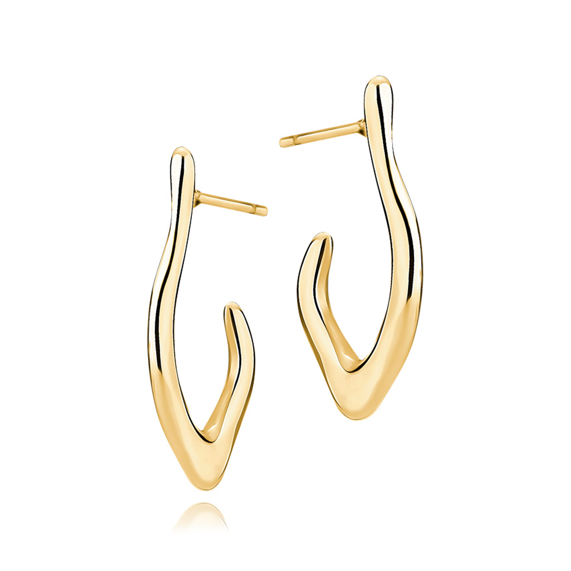 Signe Kragh x Sistie2ND Creol Small i 18 kt. PVD-forgyldt genanvendt rustfrit stål med organisk asymmetrisk design.