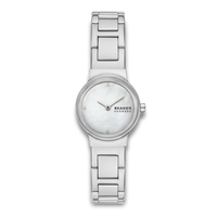 Skagen Freja Lille SKW3168 dameur med sølvfarvet stållænke og perlemorsskive.