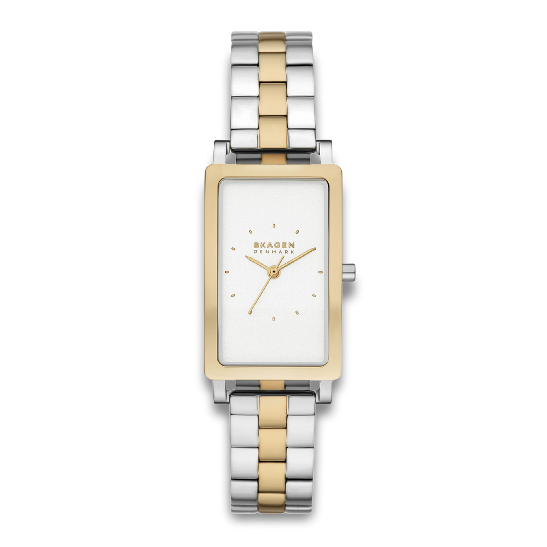 Skagen Hagen dameur 43 mm SKW3156 med bicolor stållænke og hvid urskive