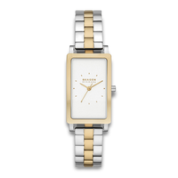 Skagen Hagen dameur 43 mm SKW3156 med bicolor stållænke og hvid urskive