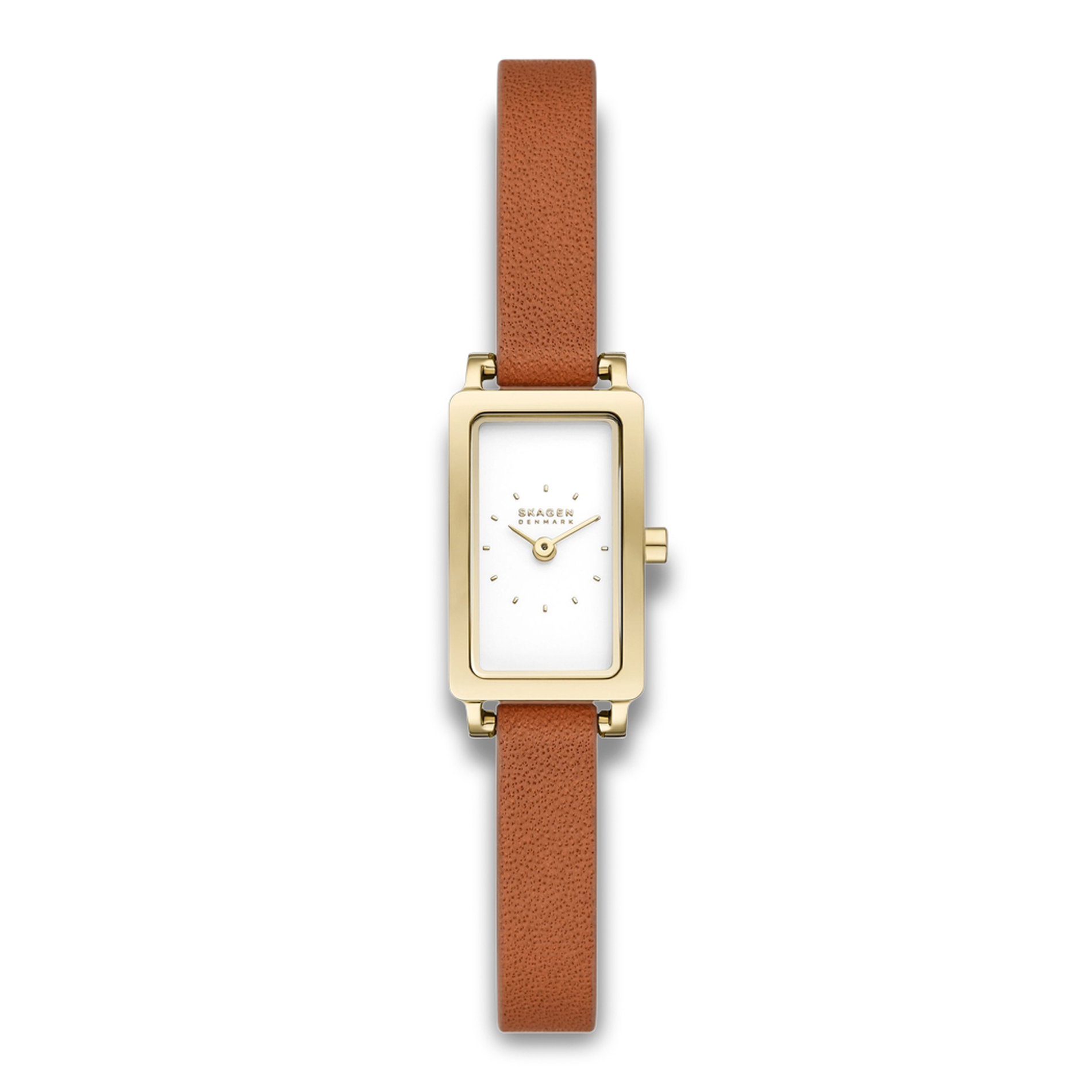 Skagen Hagen Micro dameur 30 mm SKW3149 med brun læderrem