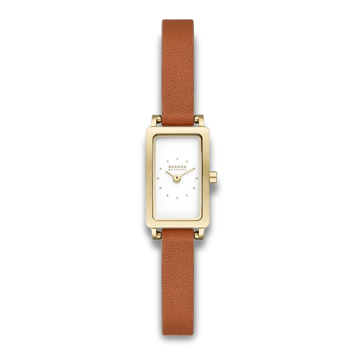 Skagen Hagen Micro dameur 30 mm SKW3149 med brun læderrem