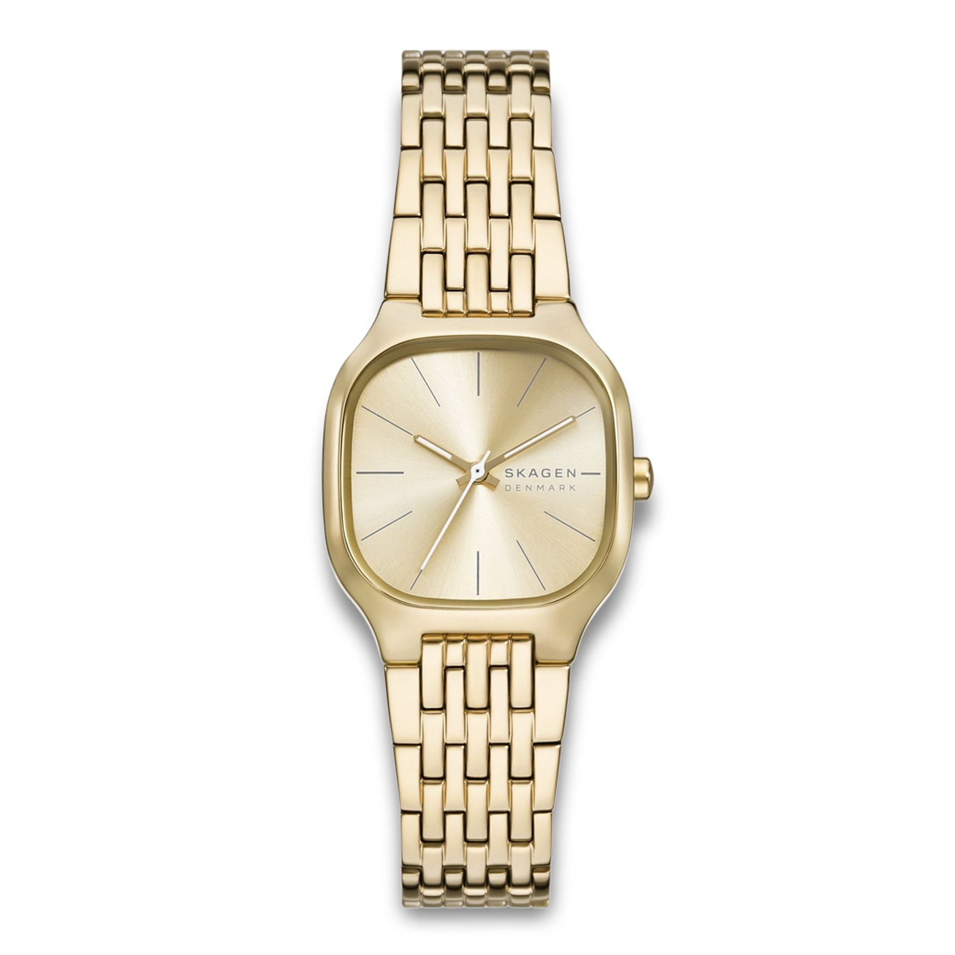 Skagen Mellem Lille dameur 28 mm SKW3162 med guldfarvet stållænke og guldfarvet urskive