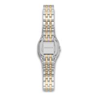 Bagside af Skagen Mellem Micro BIC SKW3176 med tofarvet stållænke.