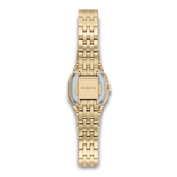 Bagside af Skagen Mellem Micro Gold SKW3177 med guldfarvet stållænke.