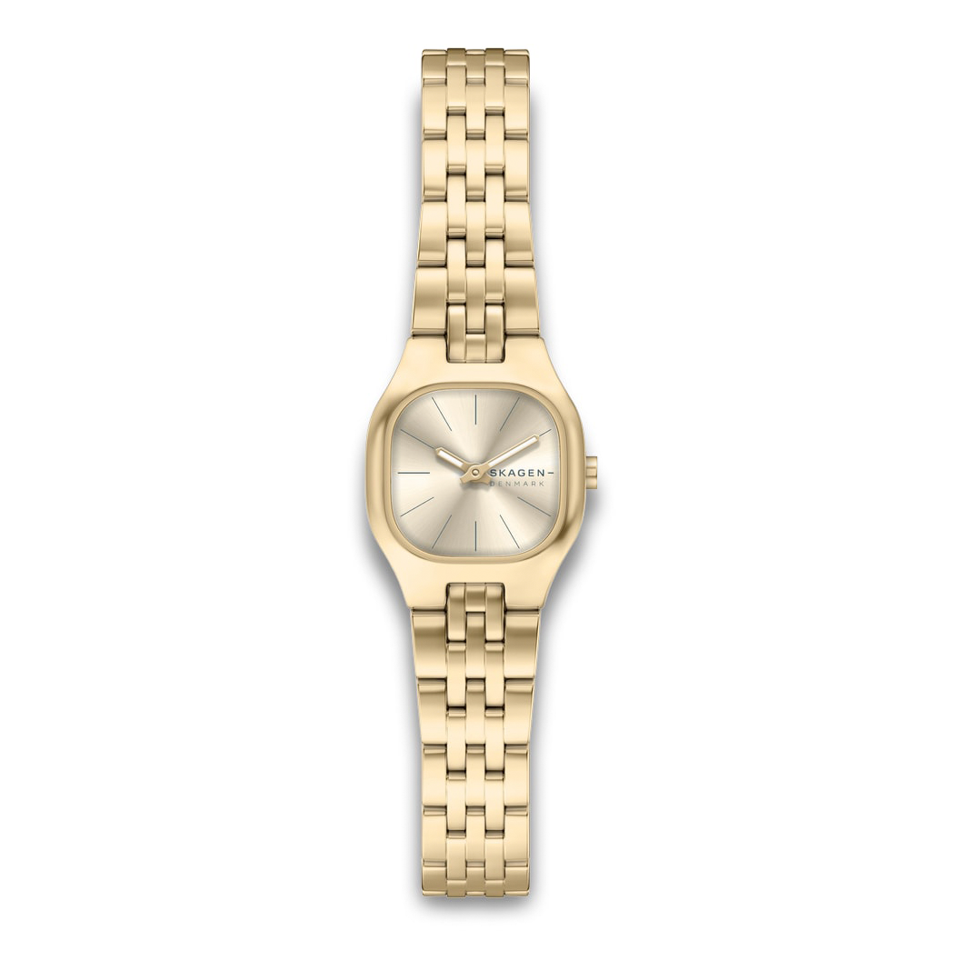 Skagen Mellem Micro Gold SKW3177 dameur med guldfarvet stållænke og champagnefarvet urskive.