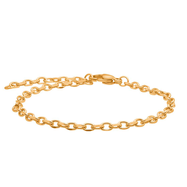 Son of Noa anker facet armbånd i forgyldt rustfrit stål 3 mm justerbart 16-19 cm