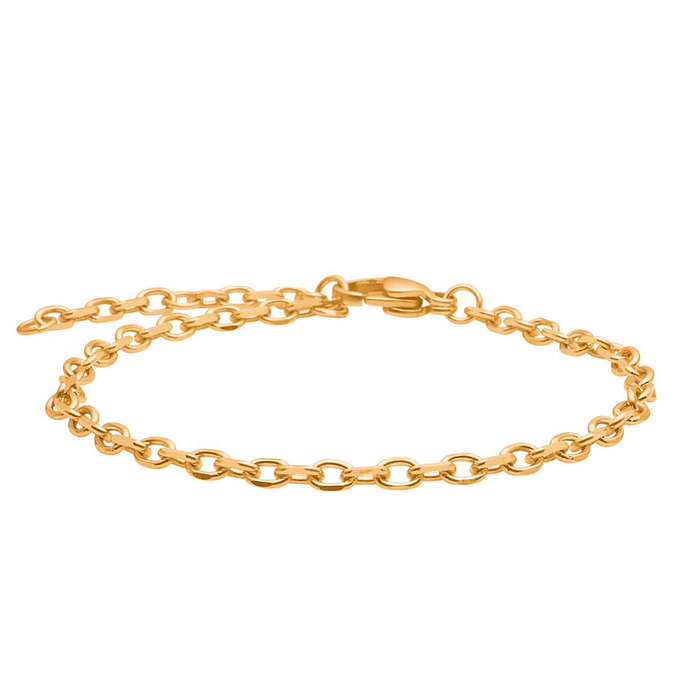 Son of Noa anker facet armbånd i forgyldt rustfrit stål 3 mm justerbart 16-19 cm