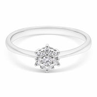 Stardust ring i 18 karat hvidguld med 13 hvide diamanter, produktbillede