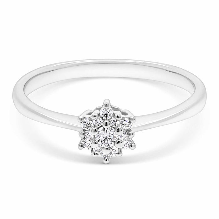 Stardust ring i 18 karat hvidguld med 13 hvide diamanter, produktbillede