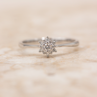 Stardust ring i 18 kt. hvidguld med 0,10 ct. diamanter