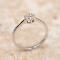 Stardust ring i 18 kt. hvidguld med 0,10 ct. diamanter 