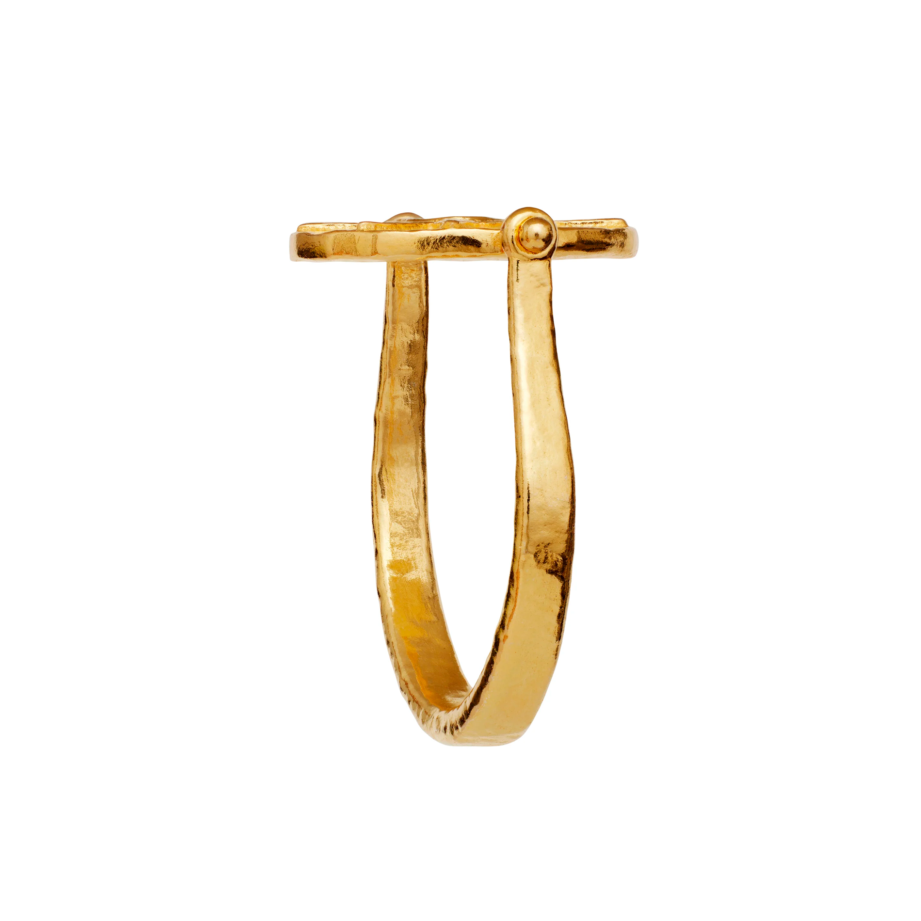 Sunna ring i forgyldt sterling sølv med rundt solmotiv