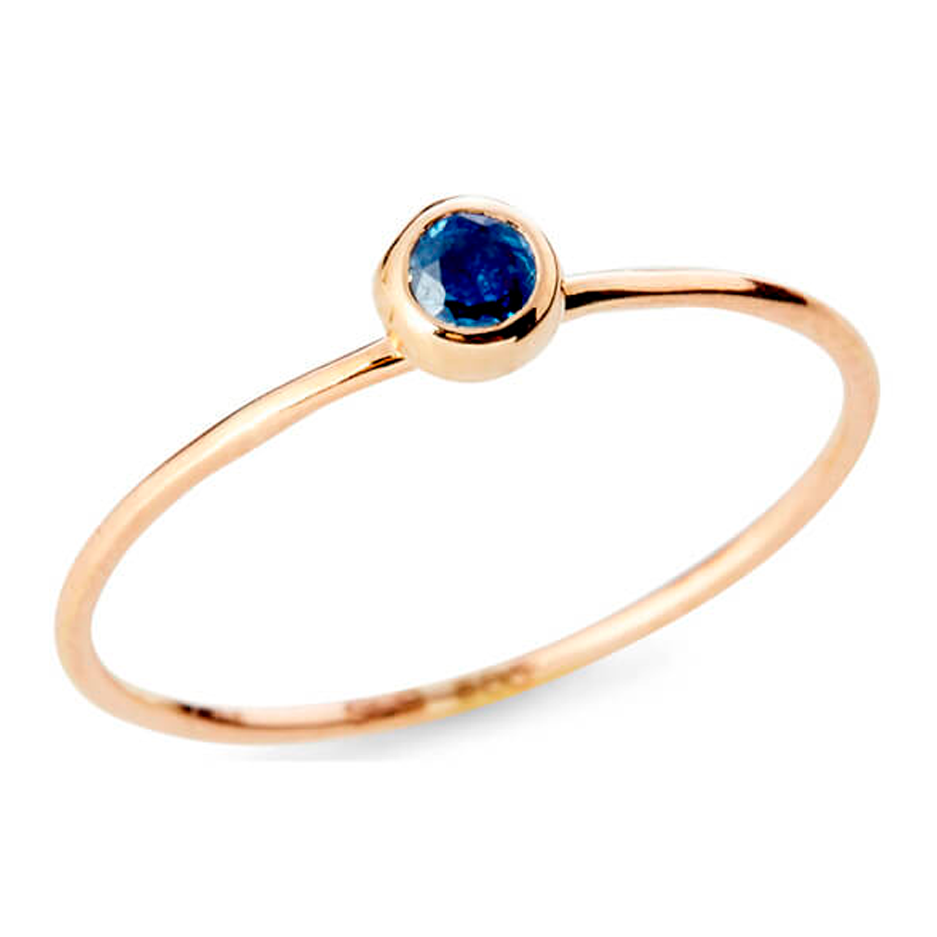 Susanne Friis Bjørner ring i 14 karat guld med blå safir - 1752-5-176