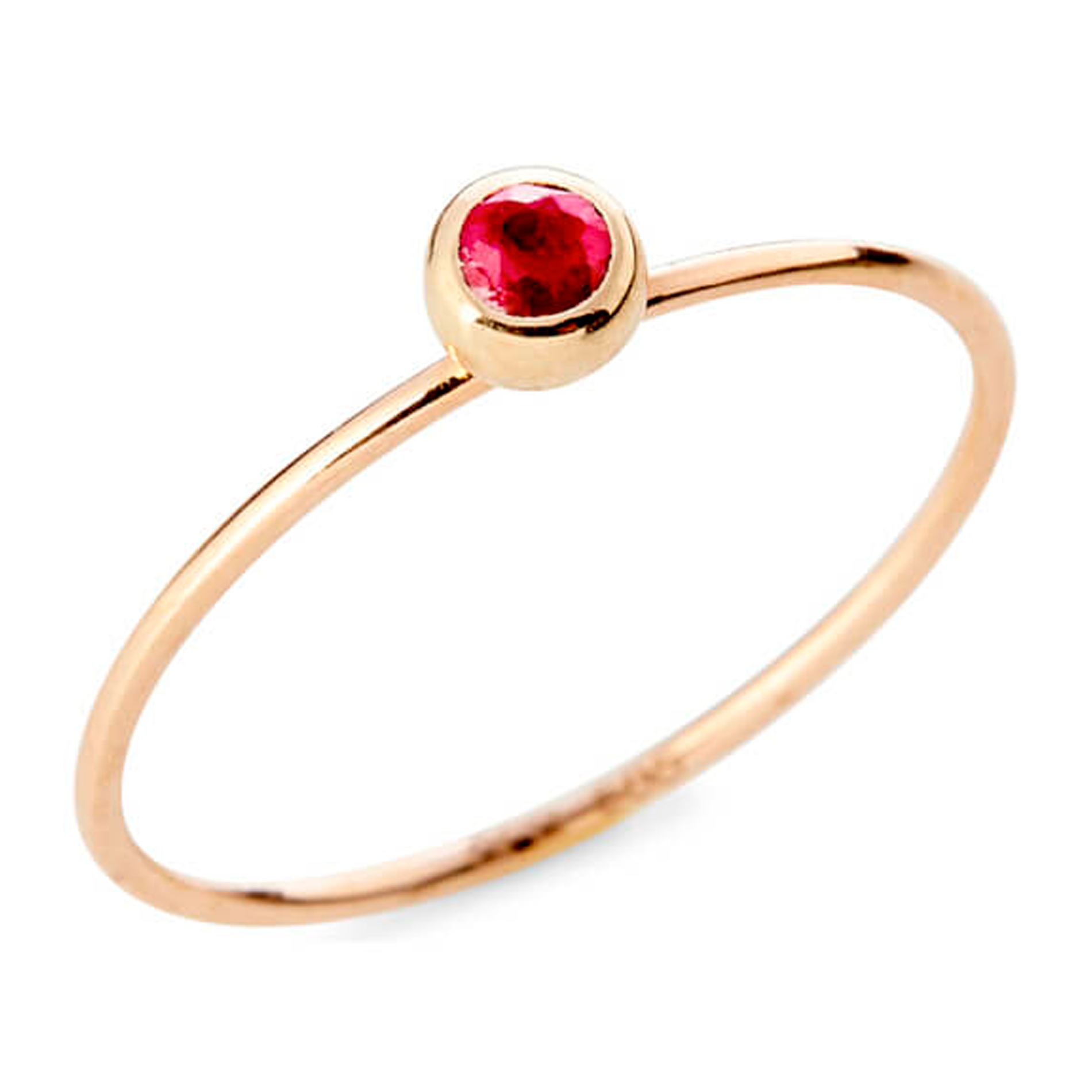 Susanne Friis Bjørner ring i 14 karat guld med rød rubin - 1752-5-120