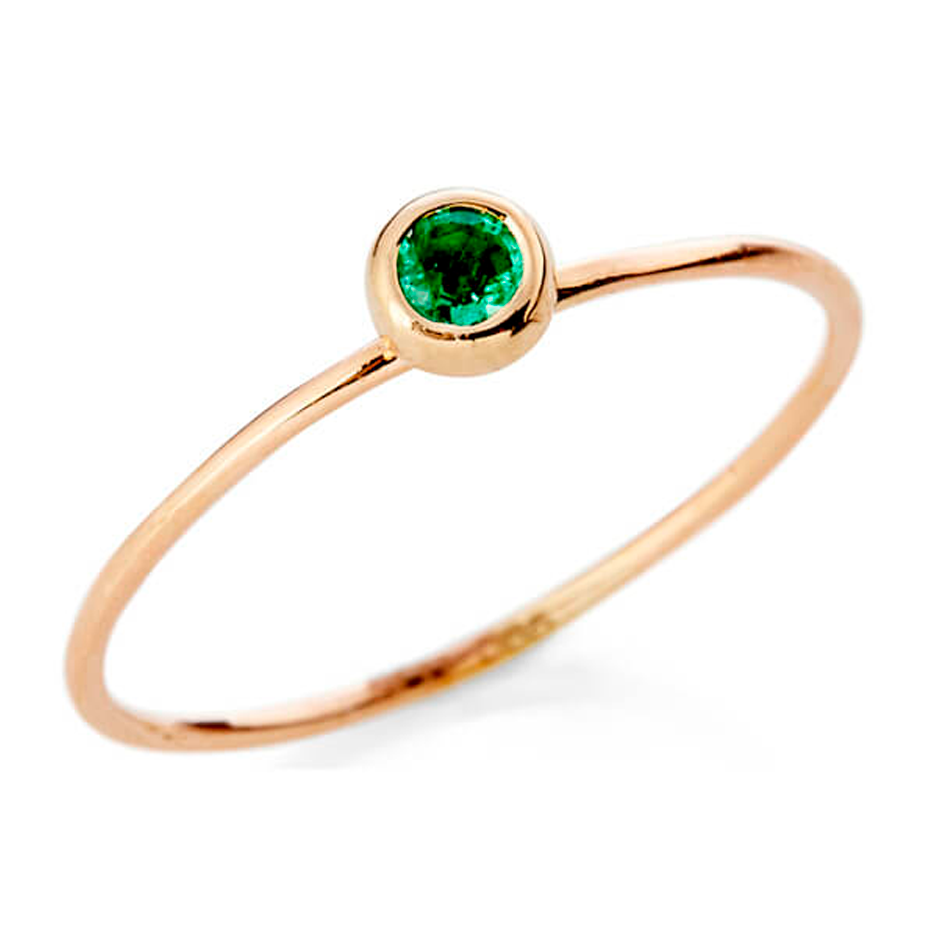 Susanne Friis Bjørner ring i 14 karat guld med grøn smaragd - 1752-5-175