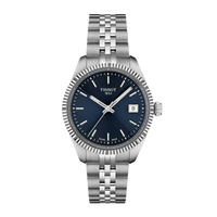 Tissot Ballade 34mm dameur i rustfrit stål med blå urskive