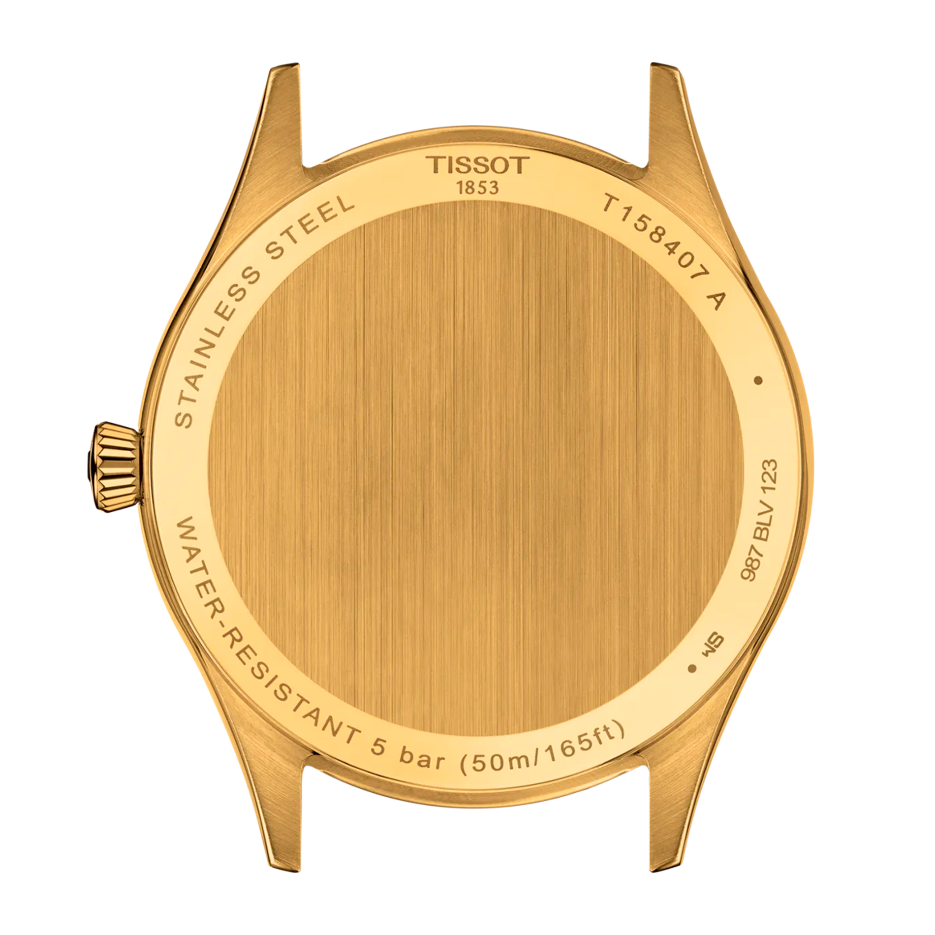 Tissot Classic Dream 40 mm bagkasse i guldfarvet rustfrit stål