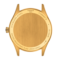 Tissot Classic Dream 40 mm bagkasse i guldfarvet rustfrit stål