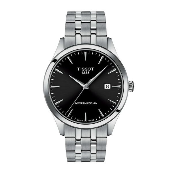 Tissot Classic Dream 40 mm herreur i stål med sort urskive