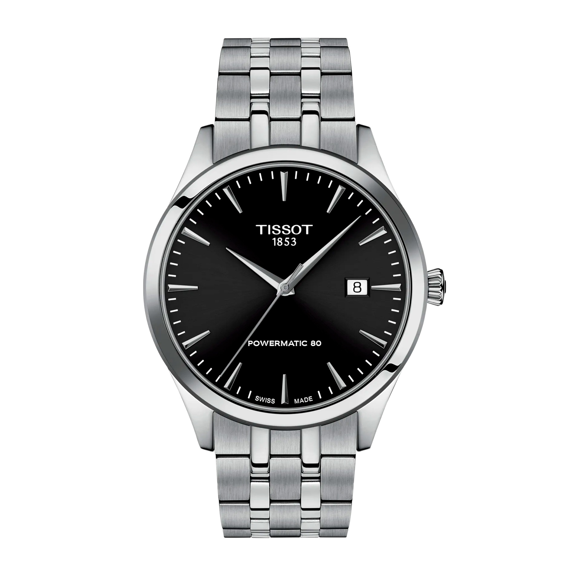 Tissot Classic Dream 40 mm herreur i stål med sort urskive