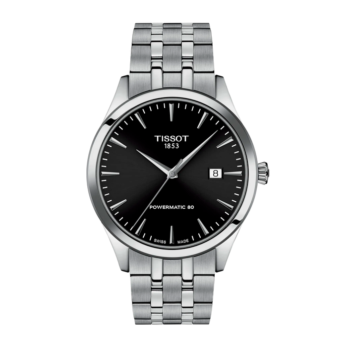 Tissot Classic Dream 40 mm herreur i stål med sort urskive