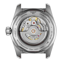 Tissot PR516 38 mm set fra bagsiden med synligt automatisk værk