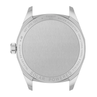 Tissot PRC 100 Solar 34 mm dameur bagkasse og stållænke detalje