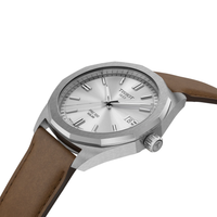 Tissot PRC 100 Solar 39mm herreur i stål med brun læderrem
