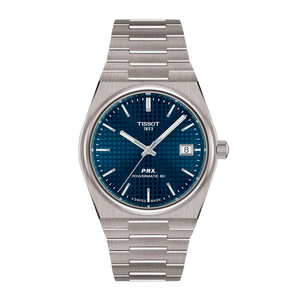 Tissot PRX Titanium 38mm herreur i titanium med blå urskive