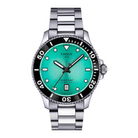 Tissot Seastar 1000 40 mm herreur med turkis urskive og stållænke