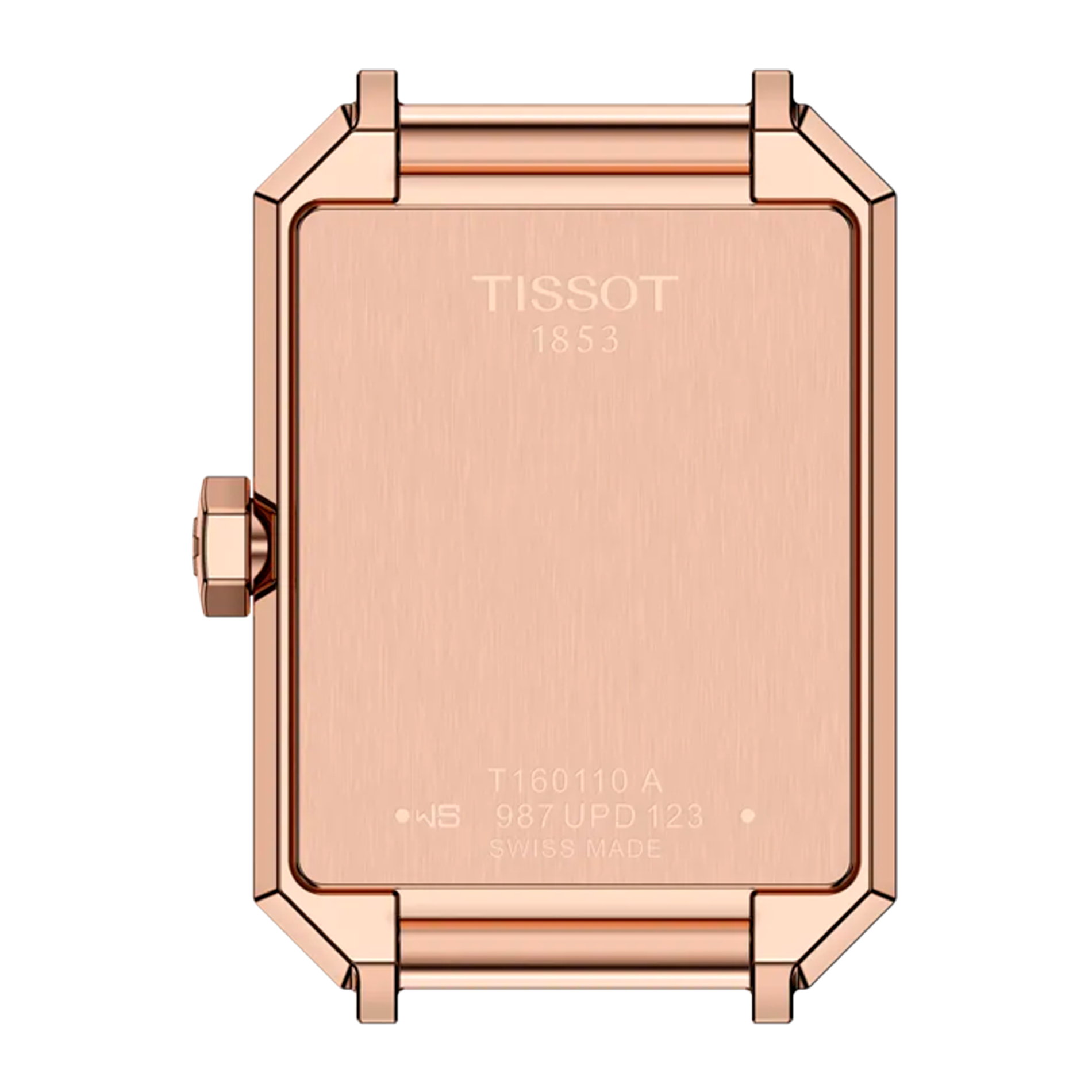 Tissot SRV 30mm dameur i rosaguldfarvet stål med perlemorsskive og sort læderrem